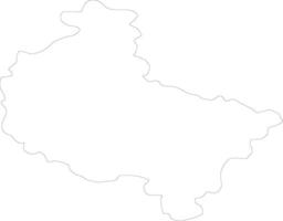 Greater Poland Poland outline map vector
