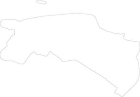 Groningen Netherlands outline map vector