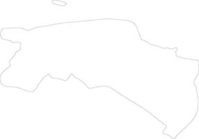 Groningen Netherlands outline map vector