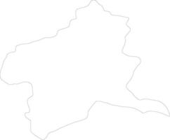 Gunma Japan outline map vector