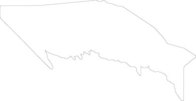 Gulf Papua New Guinea outline map vector