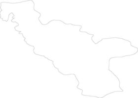 Halland Sweden outline map vector