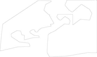 Guantanamo Bay USNB US Naval Base Guantanamo Bay outline map vector