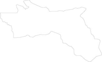 Hadjer-Lamis Chad outline map vector
