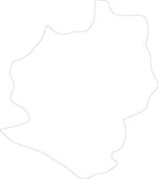 Harare Zimbabwe outline map vector