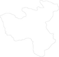 Hwanghae-bukto North Korea outline map vector