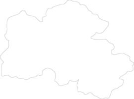 Houaphan Laos outline map vector