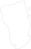 Inhambane Mozambique outline map vector