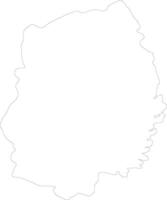 Iwate Japan outline map vector