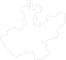 Jalisco Mexico outline map vector