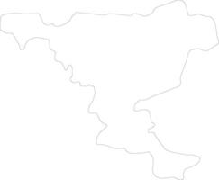 Jigawa Nigeria outline map vector