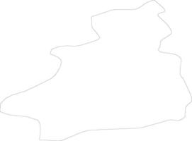 Jendouba Tunisia outline map vector