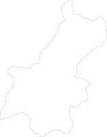 janakpur Nepal contorno mapa vector