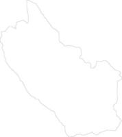Kanchanaburi Thailand outline map vector