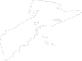 Kamchatka Russia outline map vector