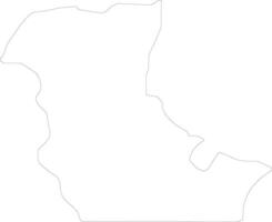 Kaolack Senegal outline map vector