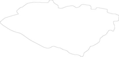 Kashkadarya Uzbekistan outline map vector