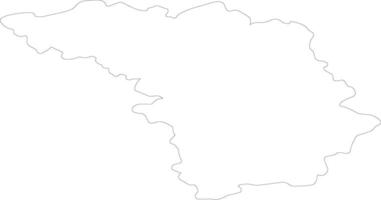 Kauno Lithuania outline map vector