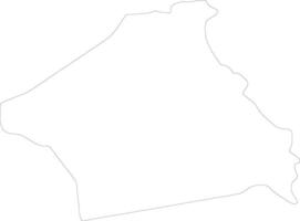 Kebili Tunisia outline map vector