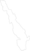 Kayín myanmar contorno mapa vector