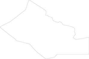 Kidal Mali outline map vector