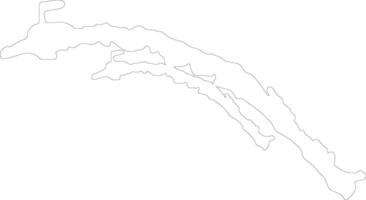 Kuna Yala Panama outline map vector