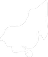 Krong Preah Sihanouk Cambodia outline map vector