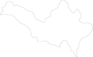 Lai Chau Vietnam outline map vector