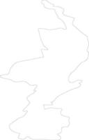 Limburg Netherlands outline map vector