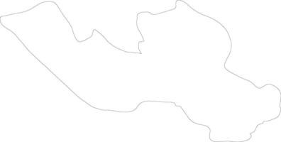 Long An Vietnam outline map vector