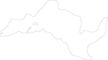 Leribe Lesotho outline map vector