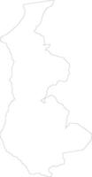 Luapula Zambia outline map vector