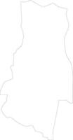 Lubombo Swaziland outline map vector