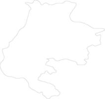 Macvanski Republic of Serbia outline map vector