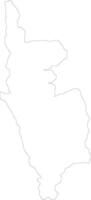 Magway Myanmar outline map vector