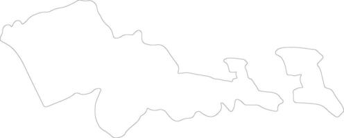 Mafeteng Lesotho outline map vector