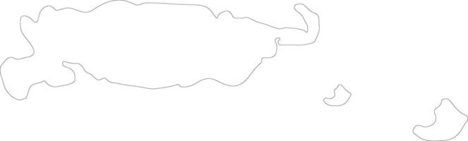 Manus Papua New Guinea outline map vector