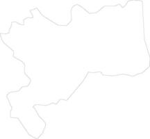 Mahanuvara Sri Lanka outline map vector