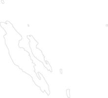 Malaita Solomon Islands outline map vector