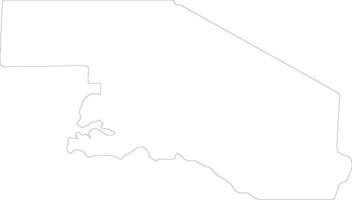 mara unido república de Tanzania contorno mapa vector