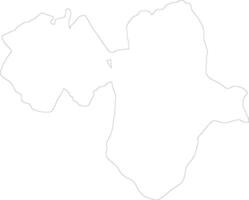 Manyara United Republic of Tanzania outline map vector