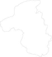 Mashonaland West Zimbabwe outline map vector