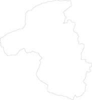 Mashonaland West Zimbabwe outline map vector