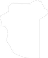 Masaka Uganda outline map vector