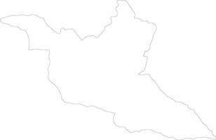 Matabeleland South Zimbabwe outline map vector