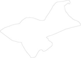 Manubah Tunisia outline map vector