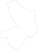 Mayo-Kebbi Est Chad outline map vector