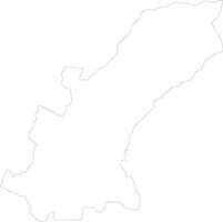 Mashonaland East Zimbabwe outline map vector