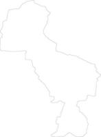 Midlands Zimbabwe outline map vector