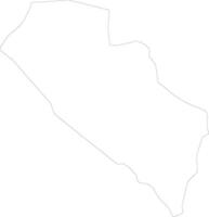 Mayo-Kebbi Ouest Chad outline map vector